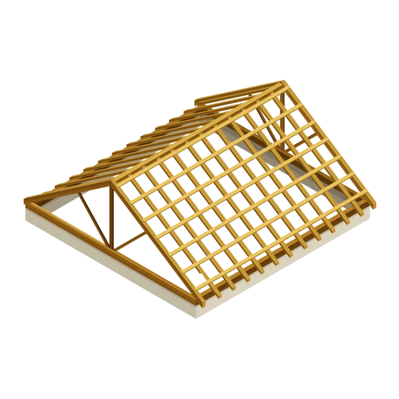 Wooden Roof Frame Construction